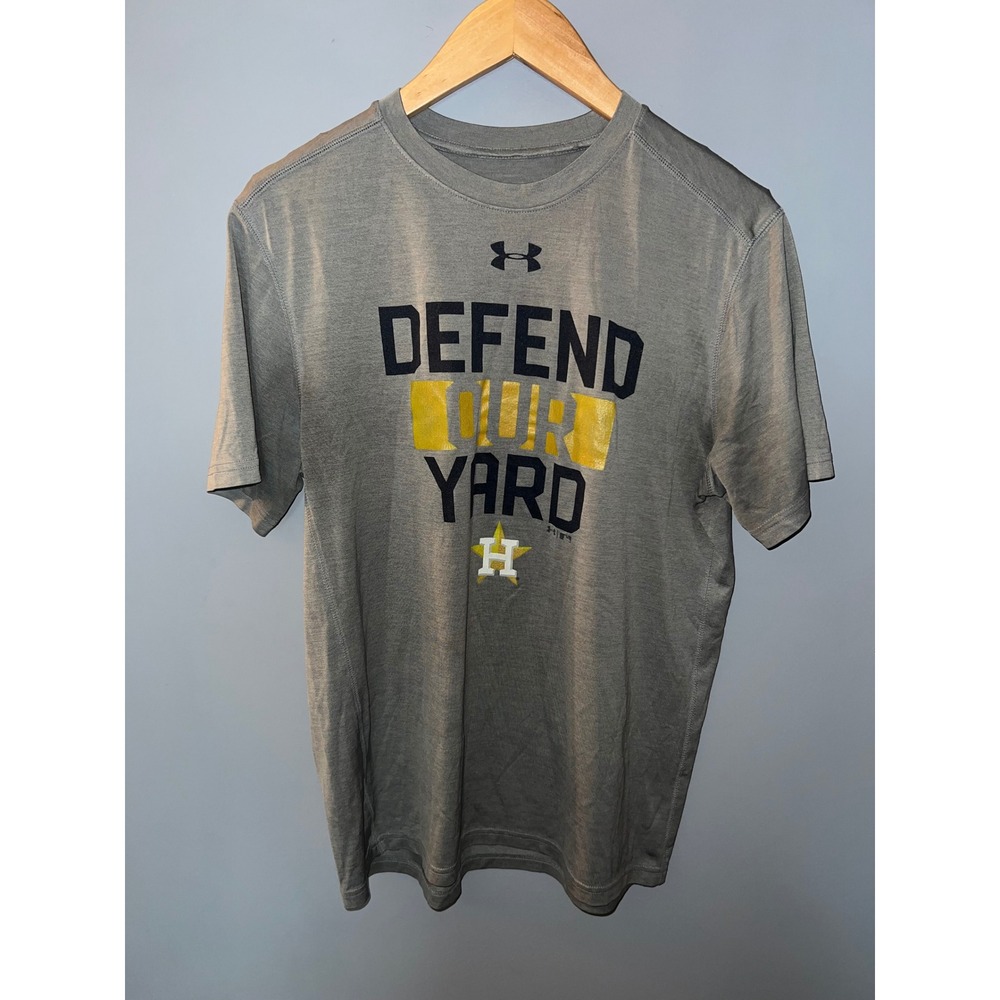 Under Armour Houston Astros Defend Our Yard MLB Shirt Mens Medium Grey